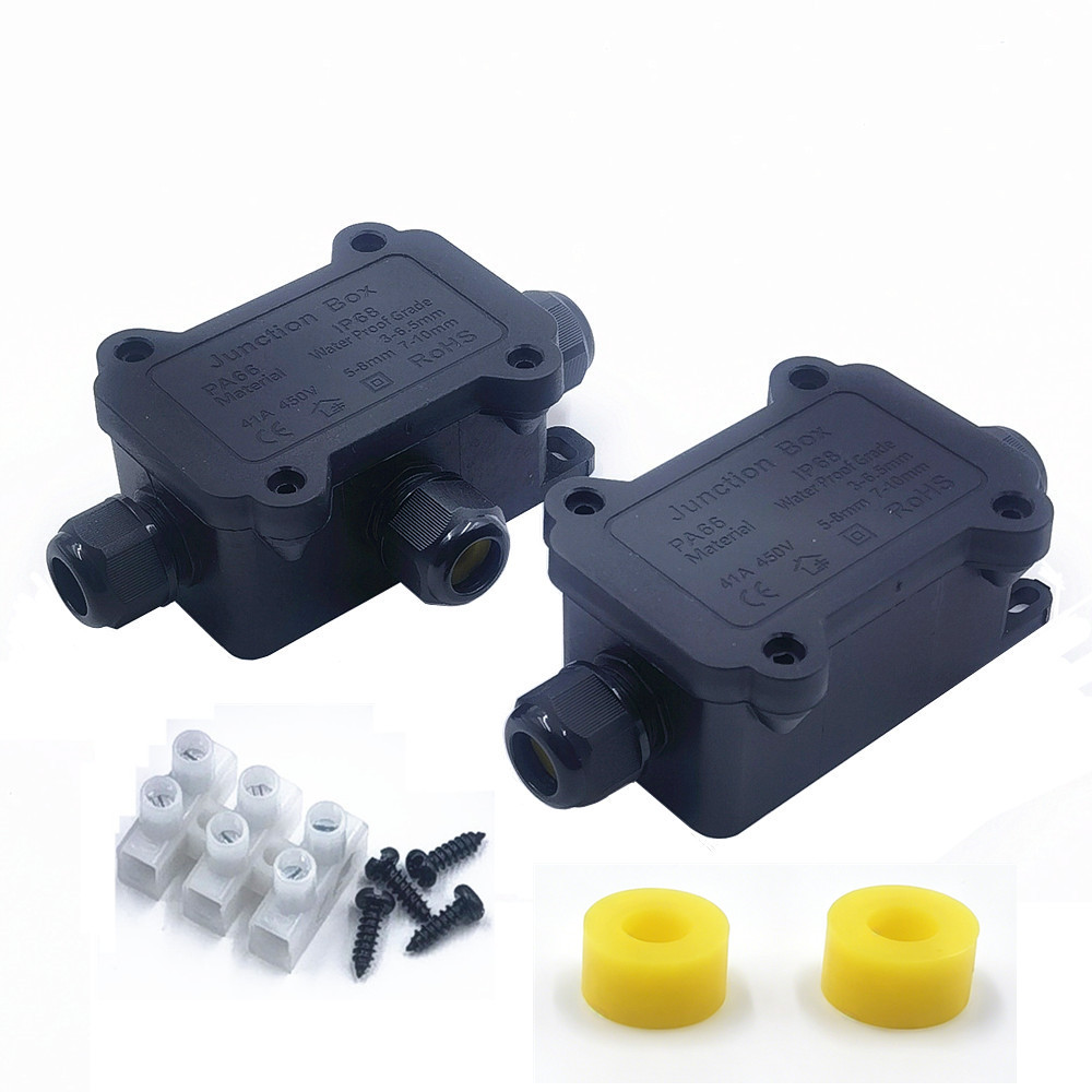 Cable Gland Waterproof - IP68 Waterproof Junction Box 2/3 Way