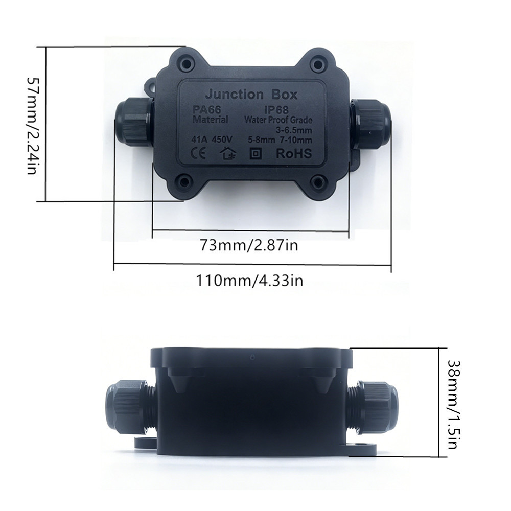 IP68 Waterproof Junction Box 2 - Cable Gland Waterproof avaliação e preço