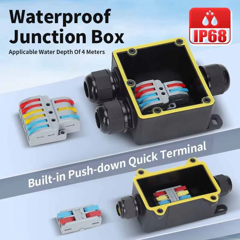 Junction Box Waterproof IP68 2 - Cable Gland Waterproof avaliação e preço
