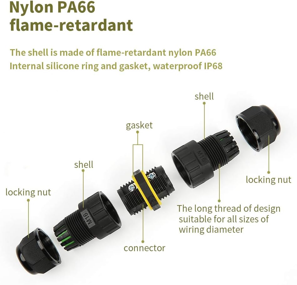 M16 2PIN 3PIN IP68 Waterproof  - Cable Gland Waterproof avaliação e preço